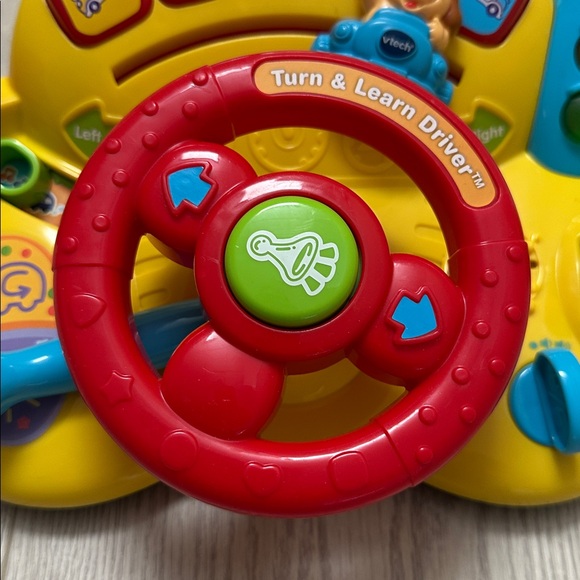 👶🏻 VTECH Turn & Learn Drivers Activity Steering Wheel Toy baby toddler like new - Picture 6 of 10